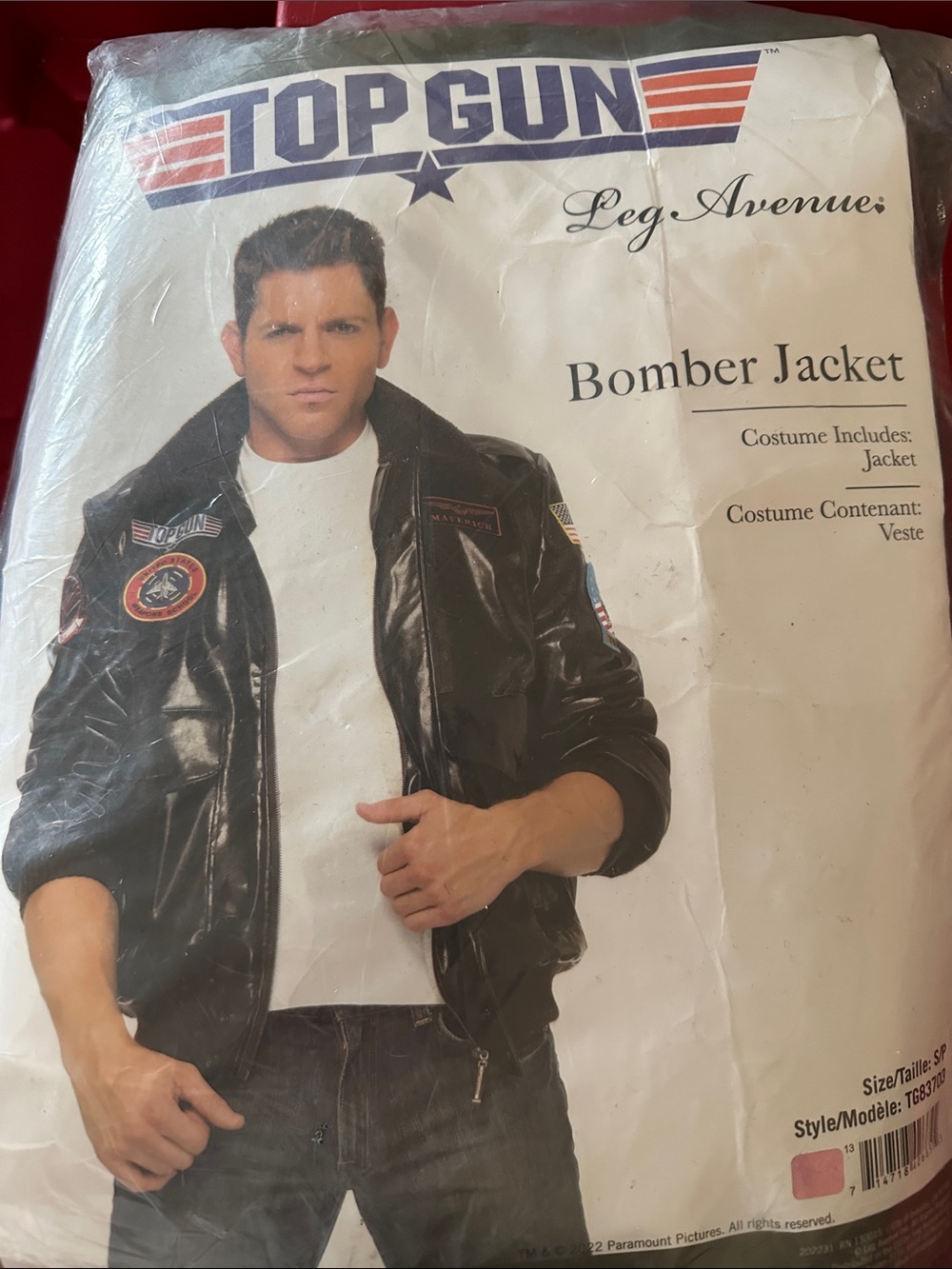 Leg Avenue Top Gun Black Faux-Leather Bomber Jacket